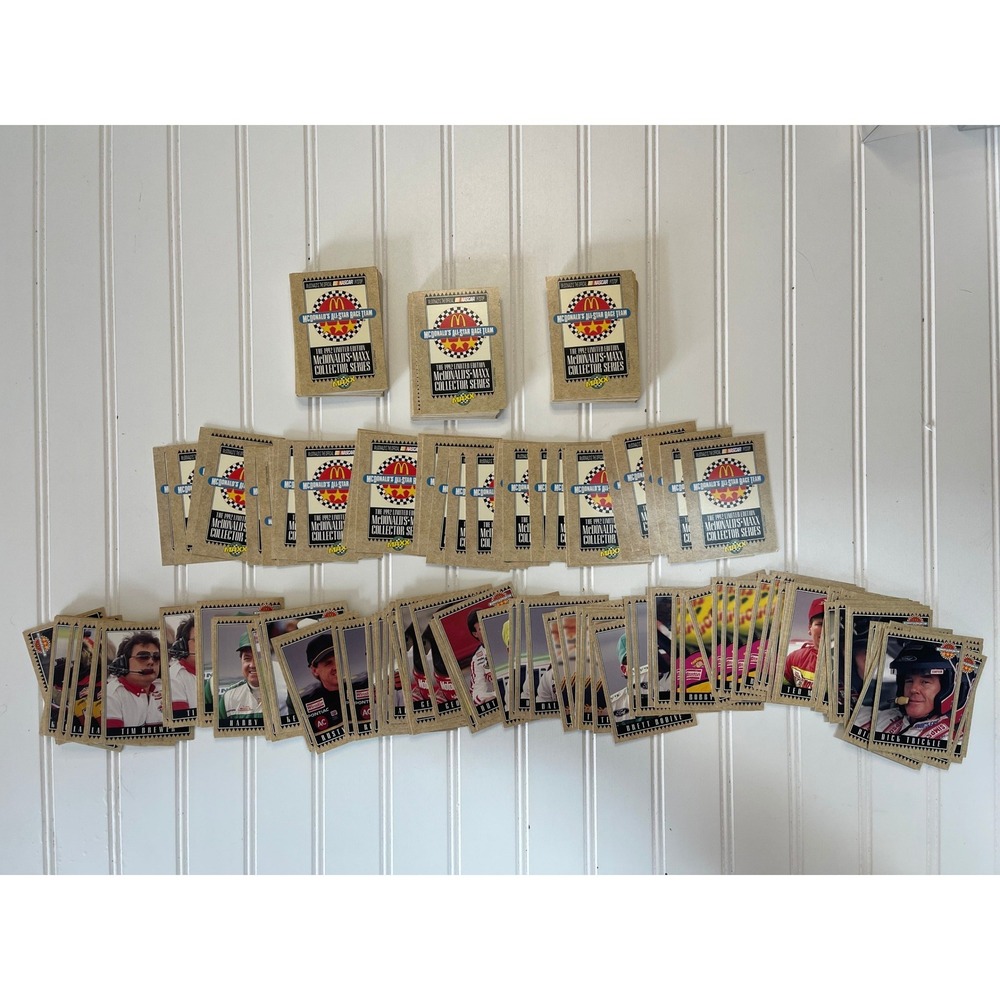 1992 McDonalds Maxx NASCAR Trading Cards Lot All-Star Race Team Collector Series